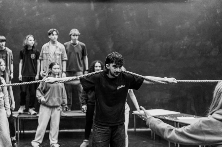 A scene from rehearsals of Jesus Christ Superstar School Production.
