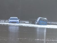 Icy roads warning for tomorrow morning after Storm Chandra floods
