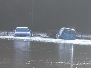 Icy roads warning for tomorrow morning after Storm Chandra floods
