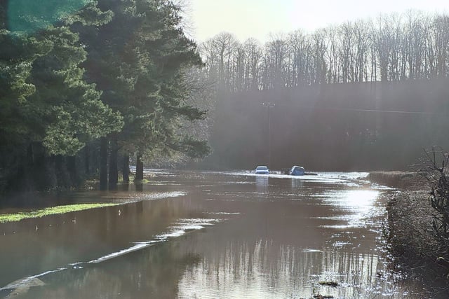 Cars abandoned as roads flooded in Crediton area