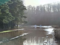 Cars abandoned as roads flooded in Crediton area