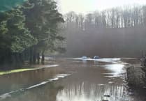 Cars abandoned as roads flooded in Crediton area