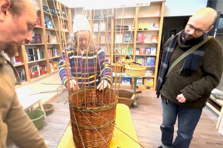 Admiring how the basket is coming along.
