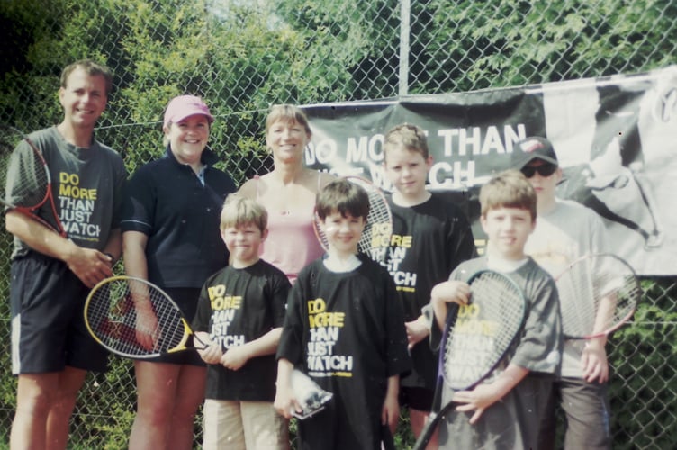 Newton St Cyres Tennis Club held an open day in April 2004. DSC00376