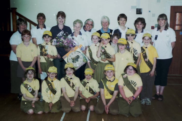 Monica Simons, Brown Owl at North Tawton Brownies retired after 30 years in May 2004. DSC00617