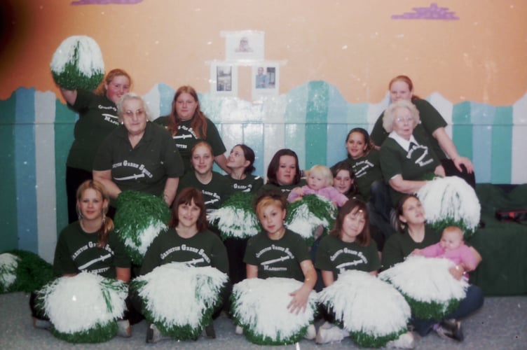 Members of Crediton's Greensword Majorettes in April 2004. DSC00397