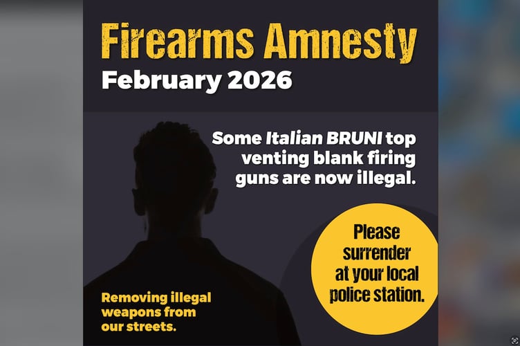 A month-long firearms amnesty runs from February 2 to 27.