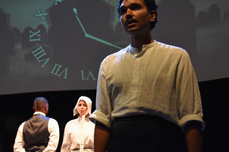 From the 2024 production, Leon Newman as Walter Tull, Neil Reidman as his father - Daniel Tull and Susie Broadbent as his mother - Alice Tull.
