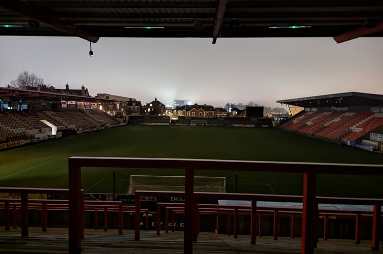 Sign up now to sleep out for homelessness at Exeter City’s St James Park stadium.
