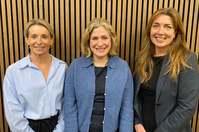 (L-R) Nicola Churchward director of Empowering Girls, Amanda Floyd of the Elaine and Angus Lloyd Charitable Trust and Sarah Abrahams, director and founder of Empowering Girls.
