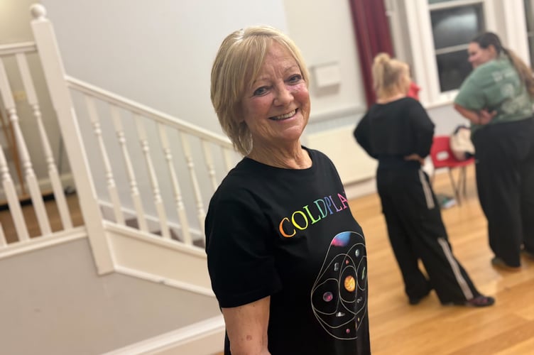 Carol Stoyle, CODS President, during rehearsals for Joseph and the Amazing Technicolor Dreamcoat.
