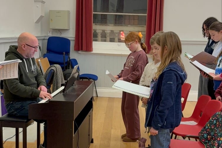 Some of the younger members of CODS during rehearsals.
