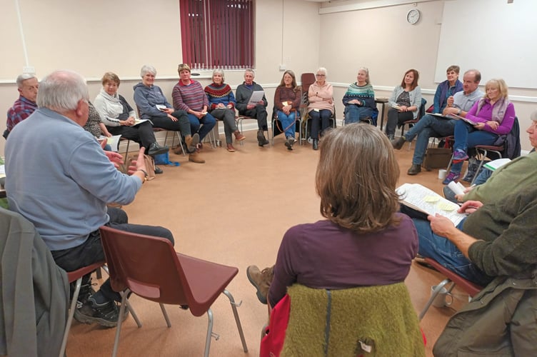At Mid Devon Village Hall Cluster meeting earlier this month.
