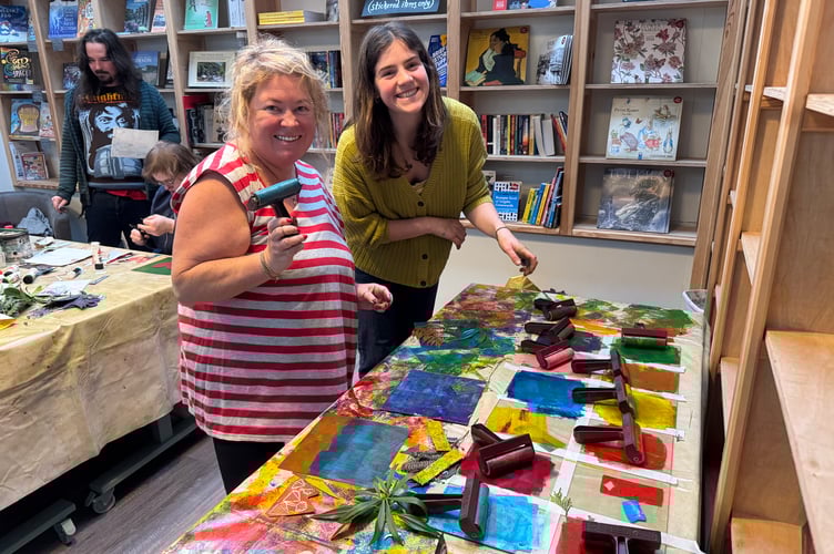 Print making was one of the recent activities held at The Bookery.
