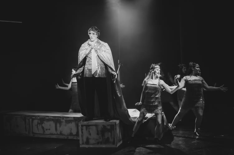 Willem Snowden as King Herod with Members of Jesus Christ Superstar Cast.
