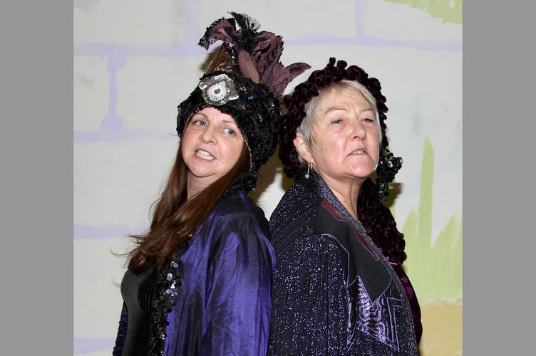 Mary Hewins as Carabosse and Jenny Start as Dotty.
