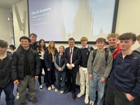 Talking Economics with Devon students
