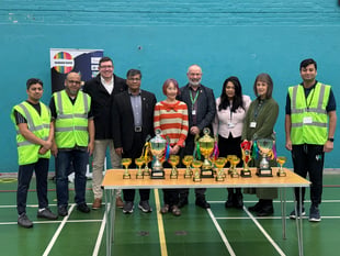 Community badminton tournament unities communities in Exeter