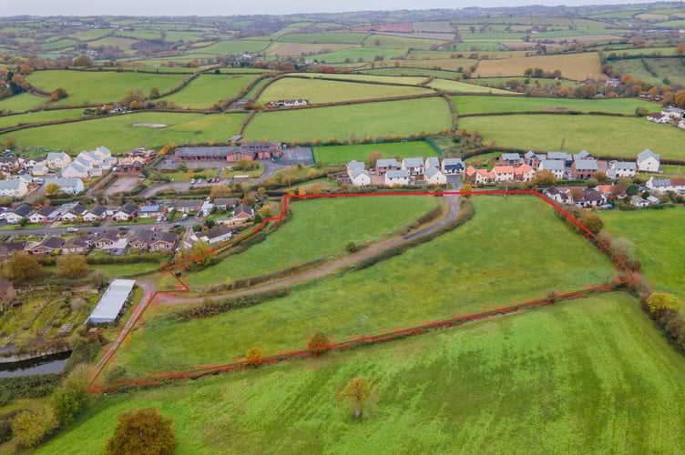The land at Landboat Farm on the eastern edge of the village