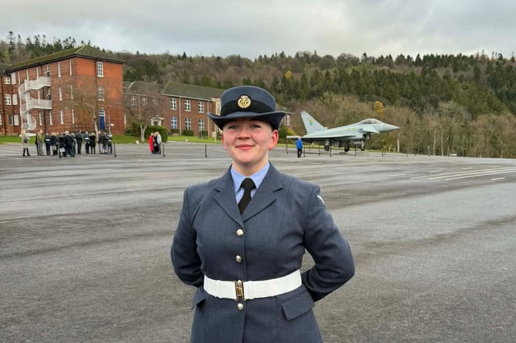 Orla Fosbrooke in uniform at RAF Halton