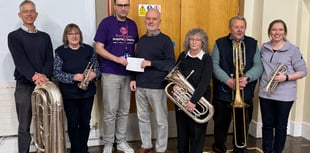 Crediton band concert proceeds donated to Hospitals Charity
