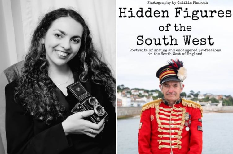 Caitlin Pharoah, left, and her new book Hidden Figures of the South West, right