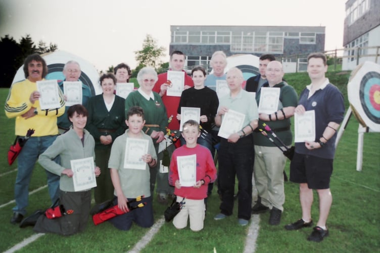 Participants who took part and successfully completed a six-week archery course in May 2004. DSC00620
