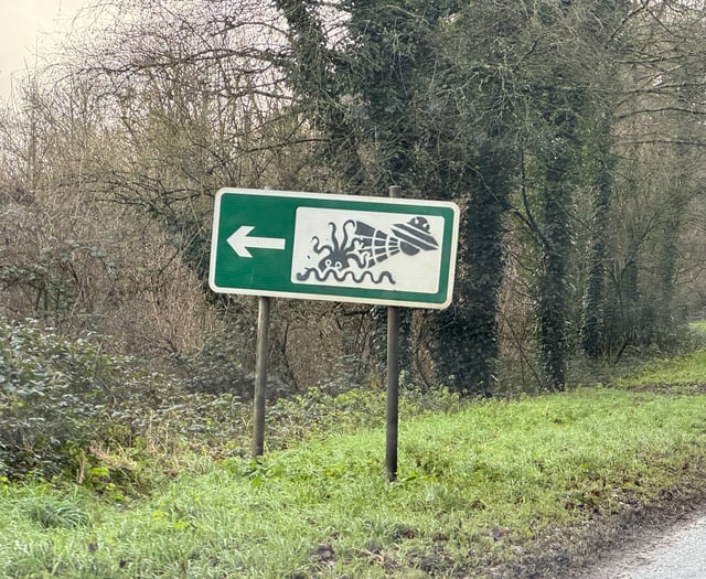 Is this the most talked about road sign in Devon?
