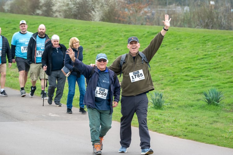 Taking part in Hospiscare’s Men’s Walk.  
