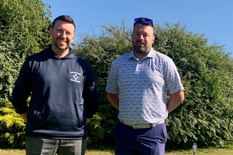 Downes two professionals, Joe Jordan (left) and Ollie Greenslade. 
