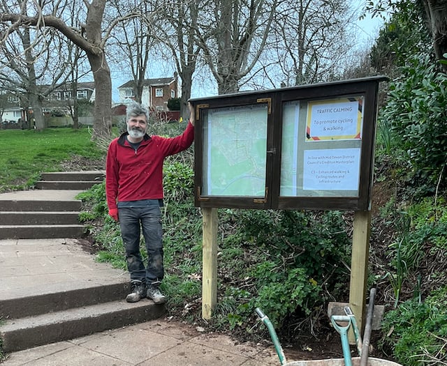 Crediton park has new noticeboard
