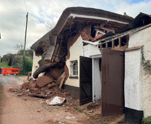Cottage collapse results in road closure
