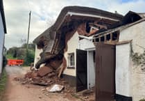 Cottage collapse results in road closure