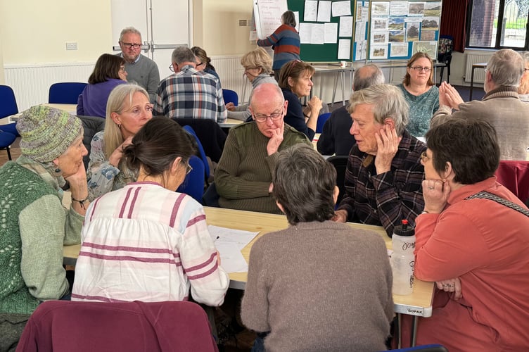 At Crediton Community Conversation, where the public could have their say. AQ 6277
