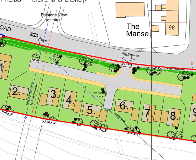 Plans for nine new homes in Morchard Bishop
