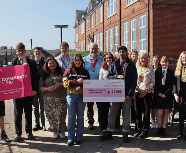 QE gets £20k grant for community eco projects