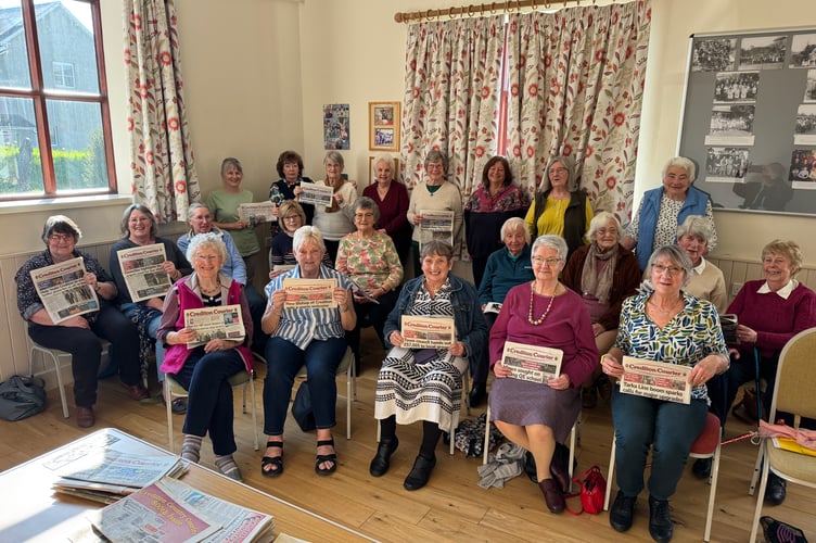 Monkokehampton Ladies Group members enjoyed a talk about the Crediton Courier at their last meeting. AQ 6496
