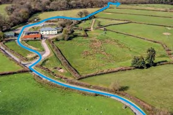 The HGV access into East Nutcott Farm