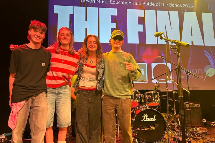 Winner of Devon Music Education Hub Battle of the Bands 2026, from QE School, the band Pariah.