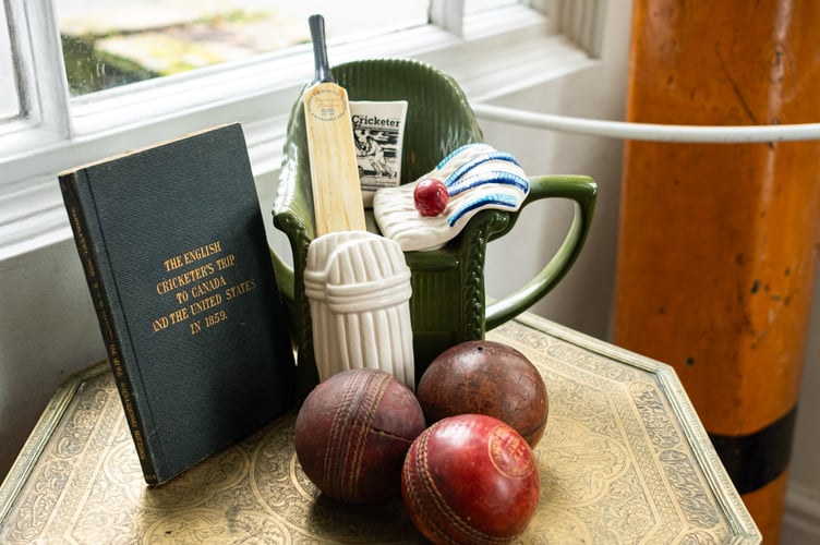 Some of Charlie Watts' cricketing ephemera, included in the auction.
