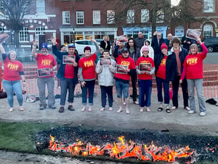 Fears conquered at Crediton Lions’ charity firewalk