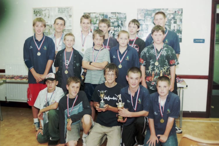 Sandford Cricket Club Under 13s in September 2005. DSC01133