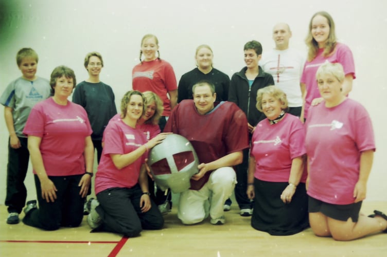 A Pink Day was held at Lords Meadow Leisure Centre to raise funds for Cancer Research UK in October 2005. DSC01621