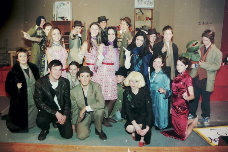 The cast of QECC's 'Little Shop of Horrors' in November 2004. DSC00013