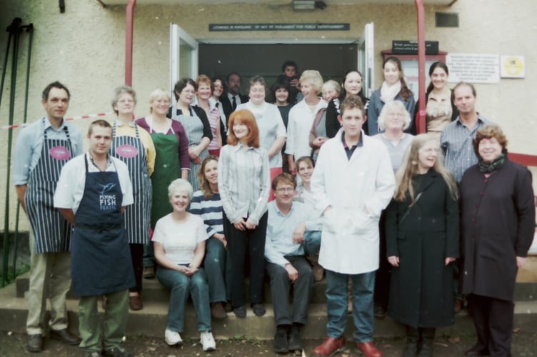 Suppliers and organisers at Sandford Food Festival in October 2005. DSC01564