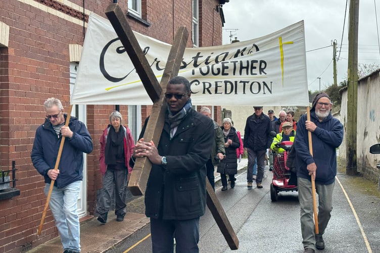 The Walk of Witness making its way along Dean Street.  AQ 7556
