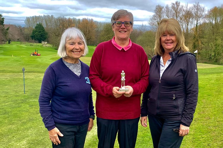 Di Parsons, Anne Woodger and Jill Yates, Ladies Tuesday Winter League winners.