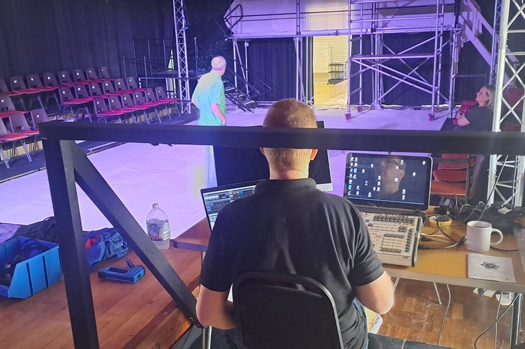 The set taking shape for Joseph and the Amazing Technicolour Dreamcoat.
