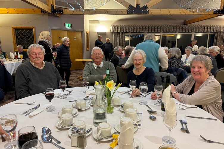 Guests at the Celebration Meal to mark the 25th Anniversary of the Mid Devon Farming Life Group. AQ 6824