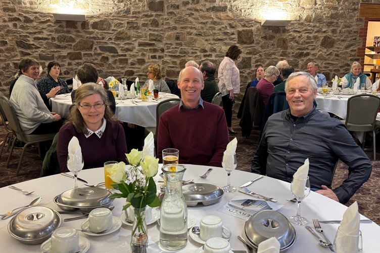 A splendid meal was enjoyed to mark the Farming Group anniversary. AQ 6867